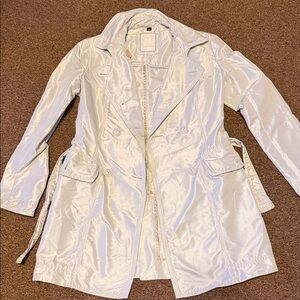 Peuterey Women's Shimmering Silver Trench Coat